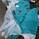 Blackout Curtains with Sheer Overlay, Turquoise, 52W X 84L, 2pcs