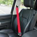 Amooca Soft Automotive Seat Belt Cover Seatbelt Shoulder Pad Neck Protector Cushions Universal Fit SUV Trucks Backpack Red Extra Long 25.6in