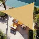Shade&Beyond Triangle Sun Shade Sail 12'X12'X12' Permeable Canopy Light Grey for Patio Garden Yard Deck Pergola