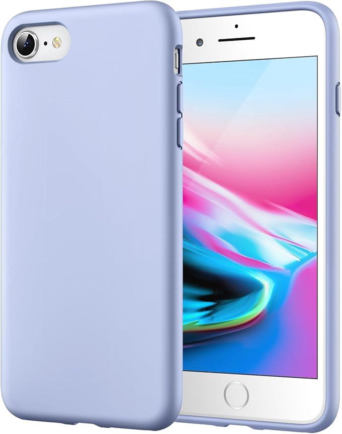 JETech Silicone Case for iPhone SE 3/2 (2022/2020 Edition), iPhone 8 and iPhone 7, 4.7-Inch, Silky-Soft Touch Full-Body Protective Case, Shockproof Cover with Microfiber Lining
(Light Blue)