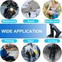 Waterproof Shoe Covers for Rain, Outdoor Cycling Non-Slip Rain Boots Covers Foldable Reusable Overshoes with Reflector for Women & Men (Large, Black)