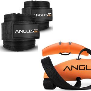 Angles90 Grips & Ankle Straps - The Original Gym Pull Up Grip Handles with Skin Friendly & Cushioned Gym Cuffs