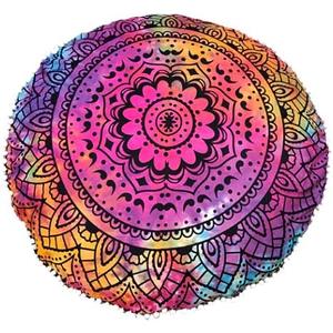 32 Inch Floor Pillow Cover Only Cushion Cover Pouf Covers Seating Seat Ottoman Cases Round Boho Tie Dye Mandala Throw Pillows Case Hippie Home Decor (32 Pillow Cover,Without Insert) (32" x 32" (Pack of 1))