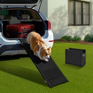 EHEYCIGA Dog Ramp for Car, 61" L x 17" W Pet Ramps for Large Dogs Up to 150LBS Enter a Car, SUV & Truck, Outdoor Pet Steps with Anti-Slip Surface