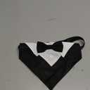 ADOGGYGO Formal Dog Tuxedo, Wedding Dog Collar with Bow Tie, Adjustable Pet Wedding Collar Bandana for Small Medium Large Dogs (Large, Black)