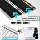 2FT Wheelchair Ramp, Non-Slip Portable Aluminum Ramp for Disabled Single-Fold 800lbs Weight Capacity for Steps Stairs and Thresholds