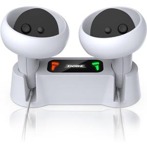 Charging Dock for Oculus Quest 2 Controllers, VR Accessories Charger Station with 2 Rechargeable Batteries, Fast Charging Station Set with Type-C Charging Cable