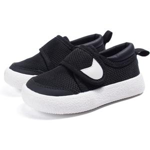 Newsonet Baby Shoes Boy Girl First Walker Shoes Barefoot Mesh Walking Shoes Lightweight Non-Slip Sneakers Toddler Infant for 6 9 12 18 24 Months (Black)