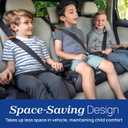 Chicco GoFit ClearTex Backless Booster Car Seat, Travel Booster Seat for Car, Portable Car Booster Seat for Children at Least 4 Years Old and 40-110 lbs., Shadow/Black