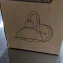 Naurham Barn Light Gooseneck Light- Small Farmhouse Outdoor Lighting, 1-Light Outdoor Gooseneck Lighting Farmhouse Wall Sconce for Patio Porch Garage (6.4" Diameter, 1pc)