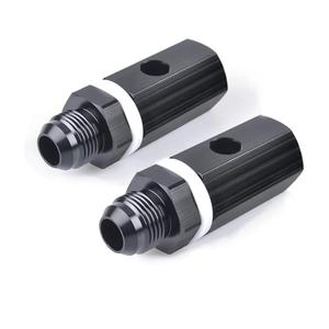 10AN Male Fuel Cell Tank Rollover Vent Valve Aluminum Fuel Cell Tank Mounted Hose Line Fitting Black Anodized 2Pcs