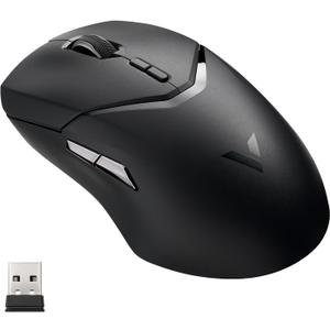 Rapoo VT9Pro Wireless Gaming Mouse - Esports Grade Performance Gaming Mice, PAW 3398 Sensor, 26000 DPI, 1ms Response Time, 68g Lightweight, 10 Programmable Buttons, Long Battery Life, Black