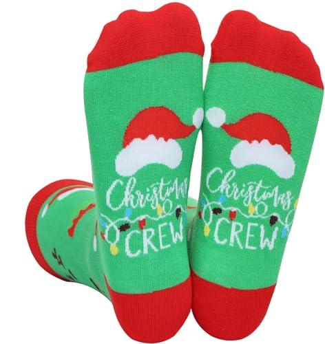 Oniselen Christmas Novelty Socks Colorful Fun Cute Sock Santas Xmas Gifts Stocking Stuffer Within Gift Box