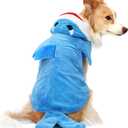 NACOCO Pet Shark Costume Clothes, Cute Christmas Dog Apparel Outfit for Large Dogs, Fall and Winter (Blue, 5XL)