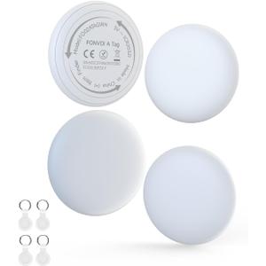 2026 New Air Tags-4 packApple MFi CertifiedSmart Bluetooth Tracker 4 Pack (iOS Only),Item Locator Works with Find My,Replaceable Battery Key Finder for Keys,Bags,Luggage,Wallet (White, A Tag 4Pack)
