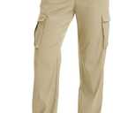 MAGCOMSEN Women's Cargo Pants Quick Dry Lightweight Hiking Travel Pants Water Resistant Safari Joggers with Pockets (Beige, S)
