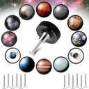 12 Pieces Planet Dresser Knobs Constellation Table Cabinet Drawer Pulls Handle with Screws for Dressing Cupboard Wardrobe Closet, 1.2 Inches/ 30 mm