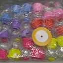 Foilswirl Candy Party Favors with 3.8 Inch Mini Candy Dispenser Toy Thank You Cards Mini Bubble Gumball Machines for Land Birthday Party Decorations Favors(18 Sets)