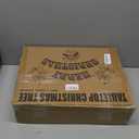 3ft Christmas Tree with Lights, Christmas 36inch Small Artificial Tabletop Tree, Xmas Desk Mini Tree with 50 LED Lights, Hanging Ornaments Decorations, Holiday Tree for Home Decor, Indoor, Office