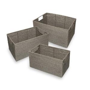 Rattique Storage Baskets - Grey (3 Piece Set)