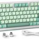 Redragon K681 Wireless Mechanical Keyboard, Gasket Mounted RGB Gaming Keyboard with Volume Knob, MDA-Profile, Pre-Lubed Linear Switches, 81 Keys 75 Tri-Mode Hot Swappable for PC/Xbox/Ps4/5 (Fresh Green)