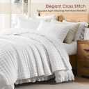 WDCOZY White California Cal King Size Quilt Bedding Sets with Pillow Shams, Oversized Lightweight Soft Bedspread Coverlet, Quilted Blanket Thin Comforter Bed Cover, 3 Pieces, 116x106 inches