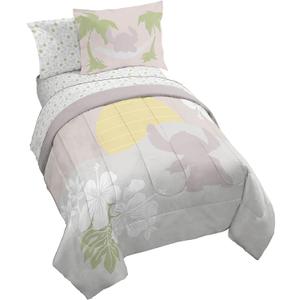 Jay Franco Disney Lilo and Stitch Twin Size Comforter Set - 5 Piece Bedding Includes Sheet Set & Pillow Covers - Super Soft Cozy Bedding