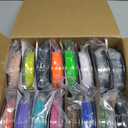 TECBEARS PETG Filament Bundle, 250g/Spool, 16 Color, 4kg in Total, Black+White+Gray+Olive Green+Red+Pink+Orange+Blue+Cyan+Green+Yellow+Beige+Purple+Transparent+Coffee+Sliver