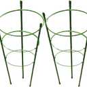 LEOBRO Tomato Cage, 2 PCS Small Plant Support Cage Rust Resistant Garden Ring Stake Plant Support for Tomato, Trellis, Climbing Plant, Flower, Plant Cages for Small Plants,17.7" H