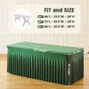 Besutolife Emerald Green Spandex Tablecloth 6ft Rectangle Table Skirt Stretch Table Cloth for Banquets Parties Wedding Dining Table