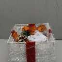 Christmas Lighted Gift Boxes Decorations Set of 4, 2.8Ft Stackable Christmas Nesting Boxes Battery Operated with Timer for Home and Party Decoration