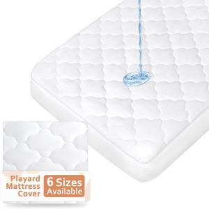 Pack and Play Mattress Pad (6 Sizes), Compatible with Pamo Babe Portable Playard, Pack and Play Mattress Sheets Cover Protector Waterproof Soft Quilted
