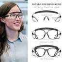 Anti Fog Safety Glasses Safety Goggles Over Glasses Protective Glasses with Anti Scratch Lenses Adjustable
