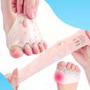 Toe Separators for Women & Men, Adjustable Bunion Corrector Cushion, Soft & Breathable, for Mortons Neuroma, Blisters, Diabetic Feet, Hammer Toe, 4 Pairs