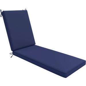 AAAAAcessories Outdoor Chaise Lounge Cushions, Waterproof, Fade-Resistant Patio Furniture Replacement Cushions, 72" x 21" x 3", Midnight Blue