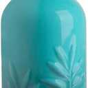 Sweejar Ceramic Olive Oil Dispenser Bottle, 20 Oz Relief Design EVOO Oil and Vinegar Dispensing Bottle with Spout for Kitchen, Set of 1 (Gradient Blue)