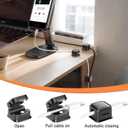 7 x Magnetic Cord Organizer for Desk, 8 Pack Cable Clips for Cord Management, Adhesive Cable Holder for Car, Home Office Desk Accessories, Wire Organizer for Nightstand & Wall