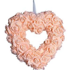 Heart Wreath for Valentine's Day Floral Decoration for Front Door