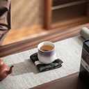 4-Oz Ceramic Espresso Cups Set - Multi-Color, Handle-Free Design for Home & Cafe | Dishwasher-Safe Stoneware Cups (Gradient Purple, 4)