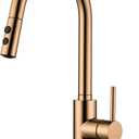 RULIA Kitchen Faucet, Kitchen Sink Faucet, Sink Faucet, Pull-Down Kitchen Faucets, Bar Kitchen Faucet, Copper Rose Gold, Metal Spray Head, RB1025