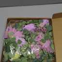 Waipfaru Flower Garland, 6.07Ft Eucalyptus Garland with Flowers, Silk Rose Floral Vines for Wedding Reception Table Mantle Decor (Purple) (1 Pack)