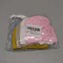 Newborn Hospital Hats Beanie Bow Infant Caps Baby Cotton Cloth Turban Toddler Rabbit Ear Hat for 0-6 Months (US, Age, 0 Months, 6 Months, Yellow+Pink+Blue+Khaki+White) (M)