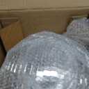 Boshen 10" Disco Mirror Ball with Hanging Ring Silver Party Disco Ball Light for Party Xmas DJ Stage Lighting Effect