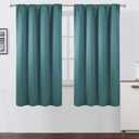 LEMOMO Sea Teal Blackout Curtains/42 x 63 Inch/Set of 2 Panels Room Darkening Curtains for Bedroom
