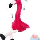 13 Talking Flamingo Toy Repeat What You Said Interactive Cute Plush Toy Flamingo Stuffed Animals Birthday Gifts for Boys and Girls, Red