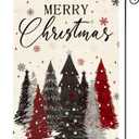 Colorlife Merry Christmas Garden Flag 12x18 Inch Double Sided Outside, Christmas Tree Snowflake Winter Holiday Yard Outdoor Decorative Flag