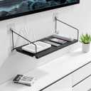 AIYOTAR 40x20cm Wooden Floating Shelf for Projector/WiFi Router/Game Consoles/Cable Box/DVD No Drill, Shelves for Wall Storage, Wall Mount Floating Shelf for Under TV/Living Room/Bathroom/Bedroom (Wooden,width:40cm -1pcs)