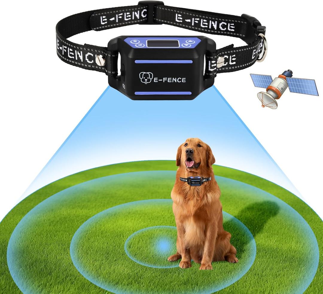 E-FENCE GPS Wireless Dog Collar Fence System,Electric Fence for Dogs,Adjustable Warning Strength,Pet Containment System, Outdoor Use Only (1PACK) E-FENCE GPS Wireless Dog Collar Fence System,Electric Fence for Dogs,Adjustable Warning Strength,Pet Containment System, Outdoor Use Only (1PACK)
