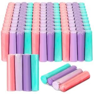 Chivertion 120 Pcs Sidewalk Chalks Set in 30 Count 4 Colors Non Toxic Jumbo Chalk for Party Gift Outdoor Art Play Painting(Green, Purple, Light Purple, Pink,Classic)