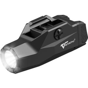 VOTATU HT20 Pistol Light, 1600 Lumens Adjustable Rail Keys Tactical Flashlight, Fits Compact & Full Size Guns with GL Style and 1913 Picatinny Rail, Rechargeable LED Light